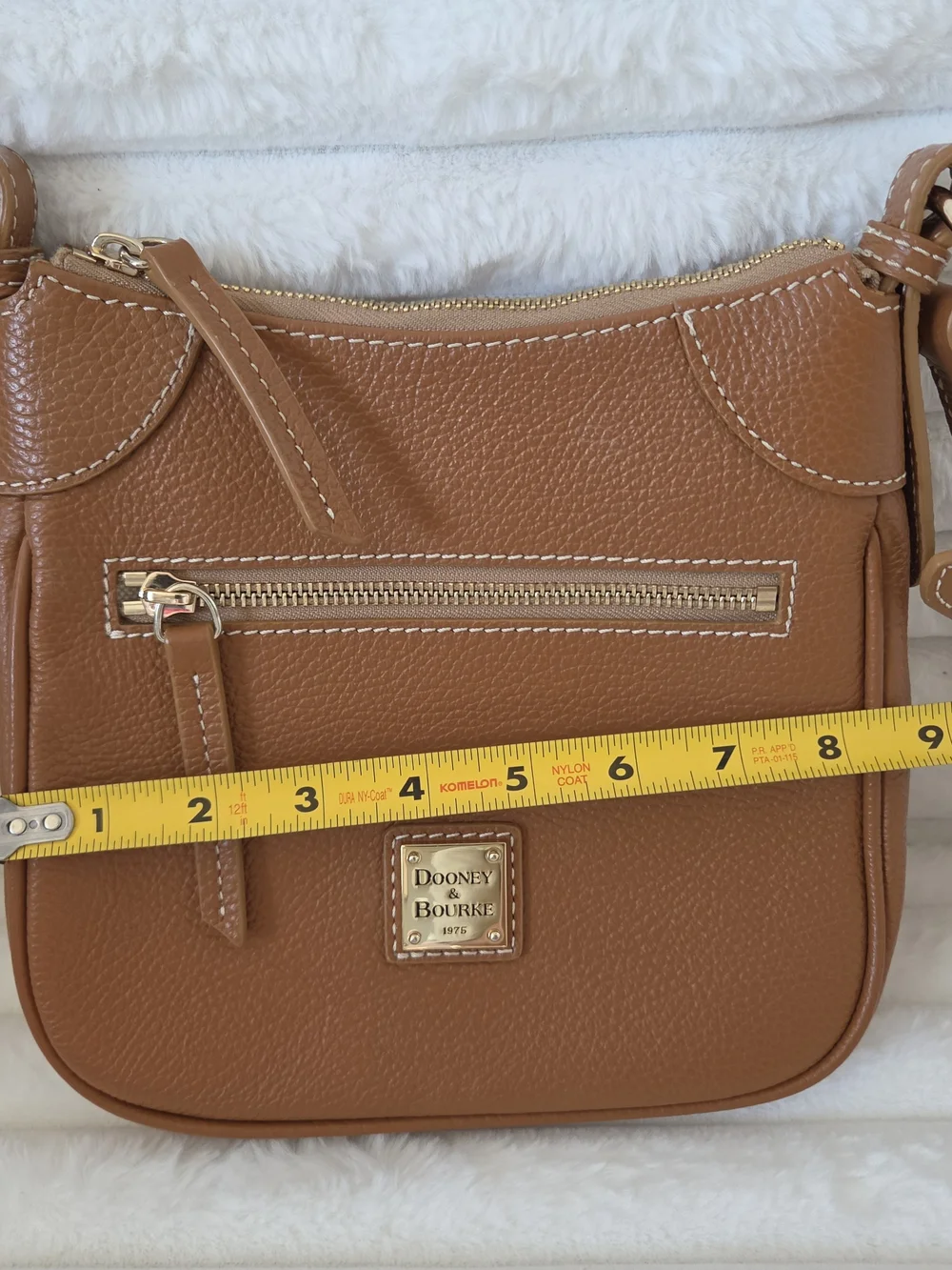 Dooney & Bourke Tan Pebble Leather Crossbody Bag